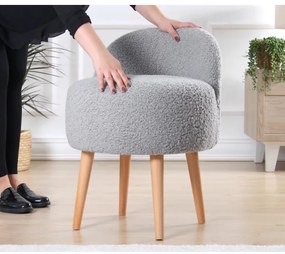 Taburet MIKI, priemer 46 cm, sivý