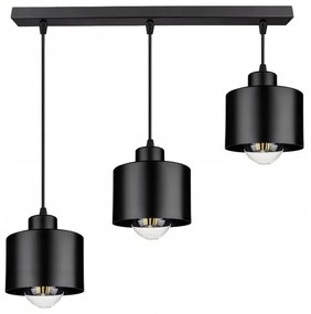 Luster na lanku 3xE27/35W/230V čierna