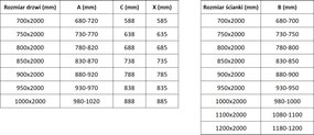Mexen Exo, sprchovací kút s krídlovými dverami 70 x 100 cm, 6mm číre sklo, chrómový profil, 817-070-100-01-00