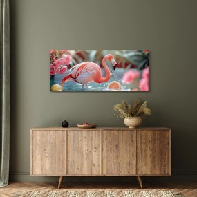 Obraz - Plameniak v jazierku (120x50 cm)
