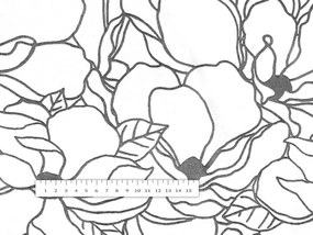 Biante Bavlnený záves Sandra SA-271 Sivé designové kvety na bielom 140x260 cm