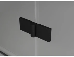 Mexen Lunar Duo, výklopný sprchový kút 115 x 70 cm, 8mm číre sklo, čierny profil, 834-115L-070P-70-00