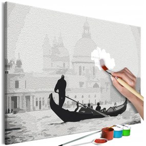 Obraz - maľovaný podľa čísel Black and White Venice