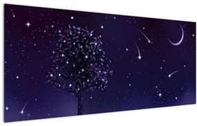 Obraz - Noc zachytená ilustrácou (120x50 cm)