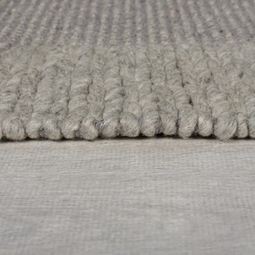 Flair Rugs, Kusový koberec Rue Plait Grey, 160x230, šedá, obývacia izba