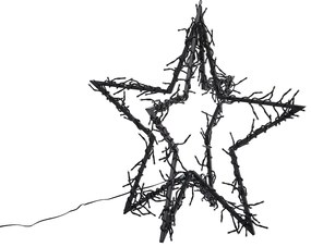 Vianočná hviezda čierna hviezda vrátane LED IP44 - Brilli