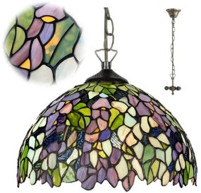 Luxusný luster Tiffany vitráž kolekcia AMAZONIT Ø36 2*E27