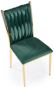 JEDÁLENSKÁ STOLIČKA MARITA SMARAGDOVO ZELENÁ + ZLATÁ