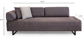 Nekonečno elegantná trojmiestna pohovka - Antracit