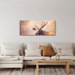 Obraz - Sob v jesennom lístí (120x50 cm)