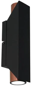 Luminex Nástenné svietidlo WALL 2xGU10/8W/230V čierna/medená LU3116