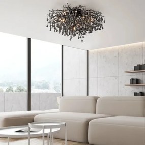 Paul Neuhaus 8092-18 - Prisadený luster ICICLE 14xG9/40W/230V pr. 100 cm čierna