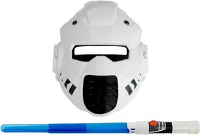 LEAN Toys Kozmická laserová pištoľ so svietiacou maskou meča