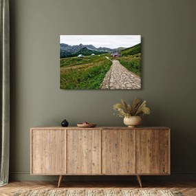 Obraz - Horská krajina s domčekmi (90x60 cm)
