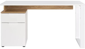Pracovný stôl s bielou doskou 61x140 cm Hasselt – Germania
