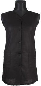 Šatová zástera bavlnená 3/4 čierná Veľkosť: 3XL