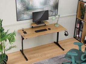 PC stolík Matts 140 (dub + čierna). Vlastná spoľahlivá doprava až k Vám domov. 1109791