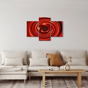 Abstraktný obraz - červená špirála (90x60 cm)