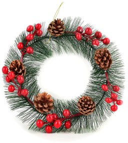 Vánoční věnec SANTA LILA 25 cm zelený
