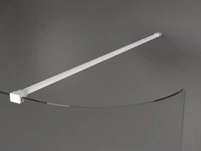 Mexen Kioto, zaoblená sprchová zástena 150 x 200 cm, 8mm číre sklo, biely profil, 800-150-101-20-06