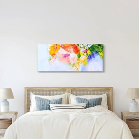 Obraz - Kvety, maľba (120x50 cm)