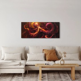 Obraz - Chobotnica, olejomaľba (120x50 cm)
