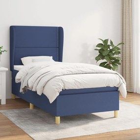 Boxspring posteľ s matracom modrá 100x200 cm látka 3128427