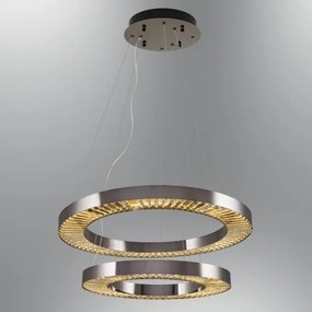 Závesný LED luster JESI LED/140W/230V 3000K, priemer 100 cm, strieborný