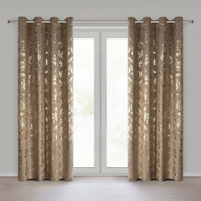 ZÁVES NA KRÚŽKOCH HILARY 140X250 CM VZOROVANÁ