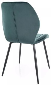Sametová jídelní židle Jake zelená
