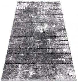 Moderný koberec COZY 8654 Raft, Pásy - Štrukturálny, dve vrstvy rúna sivá Veľkosť: 200x290 cm