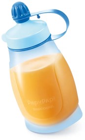 TESCOMA pružná fľaša PAPU PAPI 200 ml, s lyžičkou, modrá