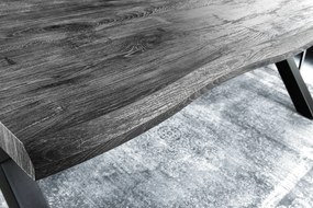 Jedálenský stôl Divoký 160cm sivý lipový divoký dub 50mm
