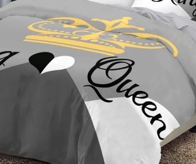 Francúzske obliečky Homa KING and QUEEN CROWN 6-dielna sada 200x220 cm