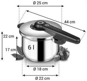 Tescoma Tlakový hrniec SmartCLICK 6.0 l, 6 l
