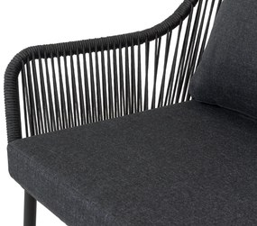 Rohová sedačka s textilným výpletom