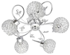 Prisadený luster SOPHIA 5xE27/15W/230V lesklý chróm/číra