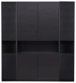 Čierna modulárna knižnica z borovicového dreva 190x210 cm Finca – WOOOD