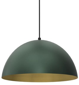 Závesné svietidlo Beta, 1x zlaté/zelené kovové tienidlo, (fi 35cm), gr/g