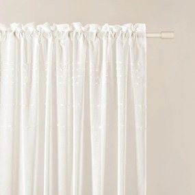 Moderná krémová záclona  Marisa  so zavesením na pásku 250 x 250 cm
