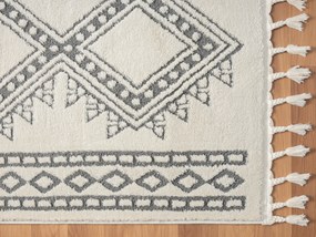 My Flair, Kusový koberec Moroccan Delight weiß, 100x200, čiernobiela, obývacia izba