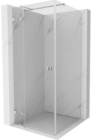 Mexen Lunar T, sklápací sprchový kút ľavý 70 x 70 cm, číre sklo, chrómový profil, 834T-070-070-01-00-L