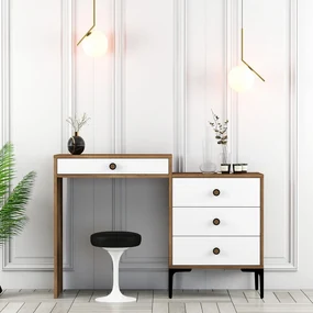 Toaletný stolík Lizbon 551 - Walnut, White