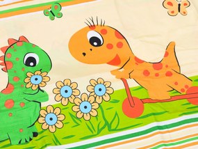 Detské bavlnené obliečky DINO farebné