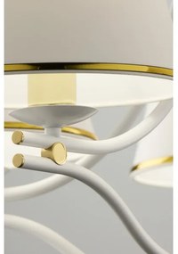 Jupiter 2084 - Závesný luster SAMBA na reťazi 5xE27/15W/230V biela/zlatá