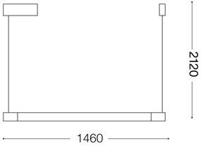 Ideal Lux - LED Luster na lanku YOKO LED/17W/230V CRI 90 čierna