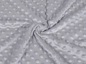 Biante Detské posteľné obliečky do postieľky Minky 3D bodky MKP-048 Sivé Do postieľky 90x140 a 50x70 cm