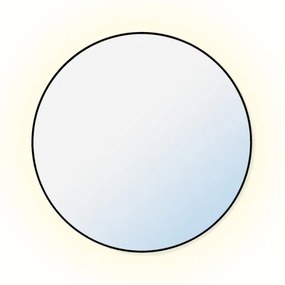 Baltica Design - LED zrkadlo s podsvietením BRIGHT 15W/230V 3000K, priemer 90 cm, IP65, čierne