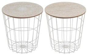 Okrúhle odkladacie stolíky v súprave 2 ks ø 40 cm – Casa Selección