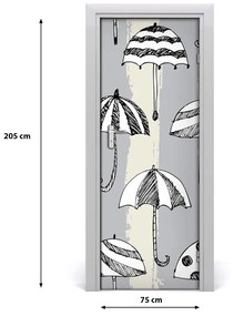 Samolepiace fototapety na dvere dáždniky 75x205 cm